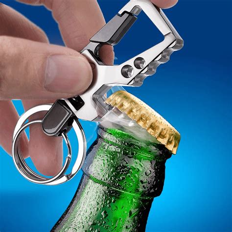 Mens Heavy Duty Carabiner Keychain Bottle Opener | Luckybudmall