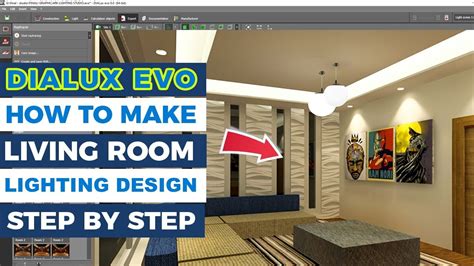 ArtStation - DIALUX EVO HOW TO MAKE LIVING ROOM LIGHTING DESIGN STEP BY ...