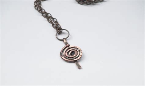 Copper Jewelry Pendant Patina Jewelry Spiral Pendant Spiral - Etsy