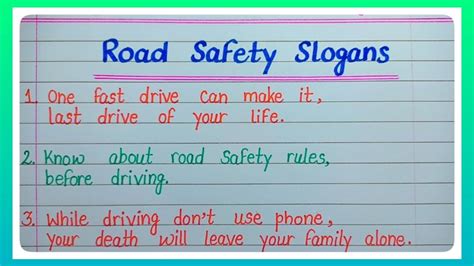 Road Safety Slogans l Slogan On Road Safety l Slogan For Road Safety Week l Slogan Road Safety l ...