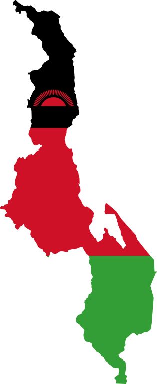 Malawi Flag Map - Openclipart