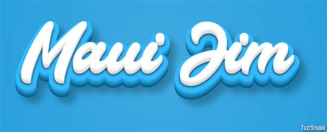 Maui Jim Text Effect and Logo Design Brand