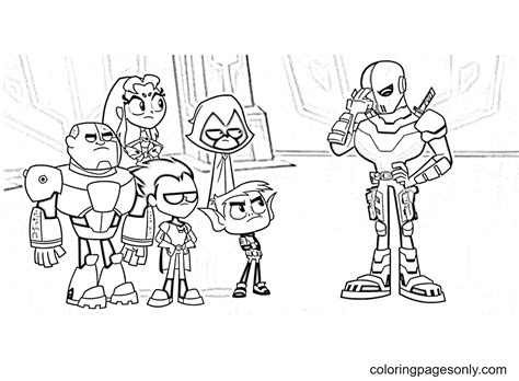 Printable Teen Titans Go Cartoon Coloring Page - Free Printable Coloring Pages