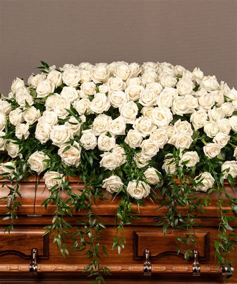 White Roses Casket Spray | Tucson Florist