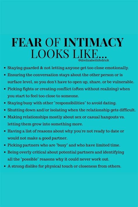 Fear of intimacy looks like.... | Relationship psychology, Healthy relationship advice, Intimacy ...