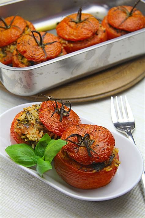 Roasted Rice-Stuffed Tomatoes Recipe - The Artisan Food Trail