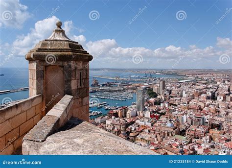 Alicante from the Castle stock photo. Image of cumulus - 21235184