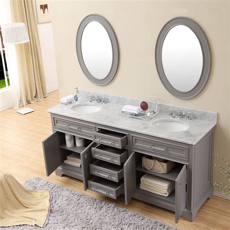 Colchester 72" Double Sink Bathroom Vanity Set - Grey | Wayfair