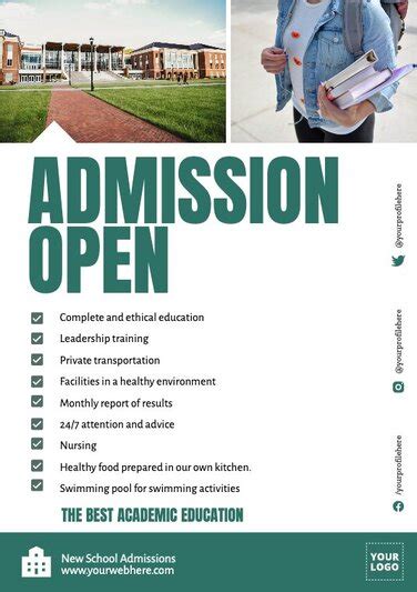 Make a School Admission poster online