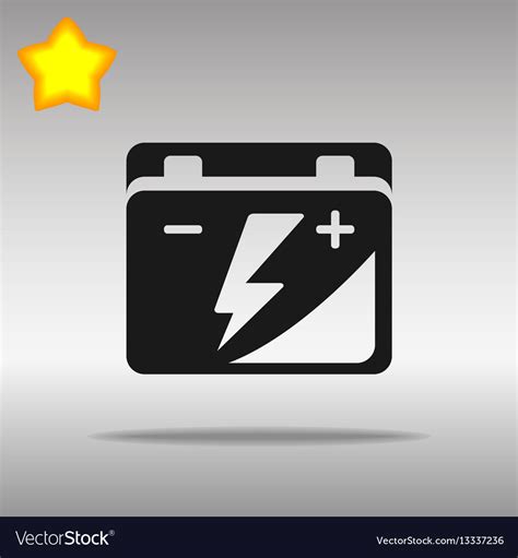 Black car battery icon button logo symbol concept Vector Image