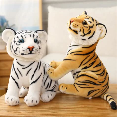 Cute 23/27/33cm Tiger Plush Pillow Soft Cartoon Tiger Stuffed Animal ...