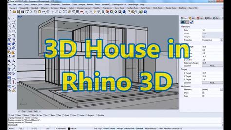 3 - Create and Design a 3D house in Rhinoceros using VisualARQ - YouTube