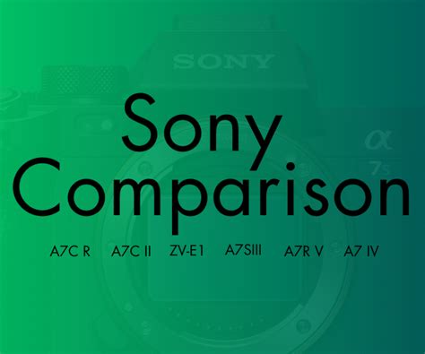 Comparing Sony Cameras - Outdoorphoto Blog