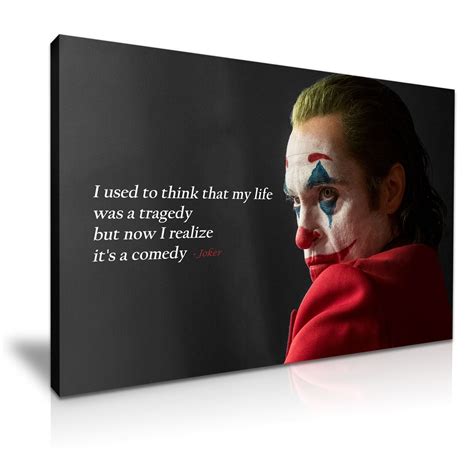 Joker 2019 Quotes Joaquin Phoenix Movie Stretched Canvas Wall - Etsy UK