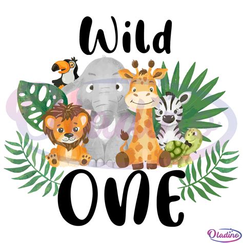 Jungle Safari Wild One SVG Digital File, Birthday Svg