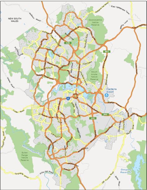 Canberra Map, Australia - GIS Geography