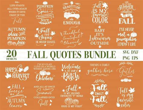 Fall Quotes SVG Bundle, Fall Decor Svg, Farmhouse Decor Svg, Fall Svg ...