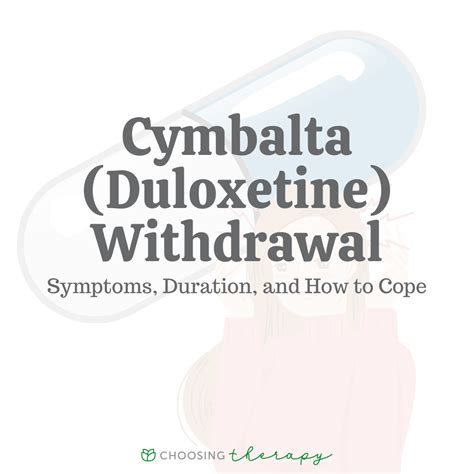 Cymbalta Withdrawal: Symptoms & How to Cope