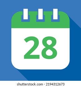 Vector Flat Icon Green Calendar On Stock Vector (Royalty Free) 2194312673 | Shutterstock