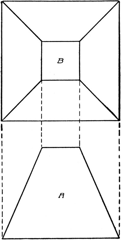 Projection of Frustum of Square Pyramid | ClipArt ETC