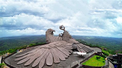 An Enormous Stylized Bird Sculpture Sprawls Atop a Mountain in India ...