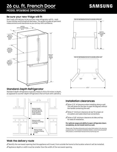 Standard Double Door Fridge Size In Feet - bmp-all