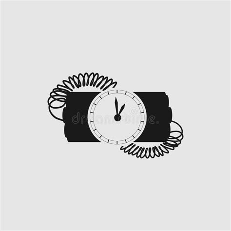 Bomb with clock timer stock vector. Illustration of detonator - 85387704