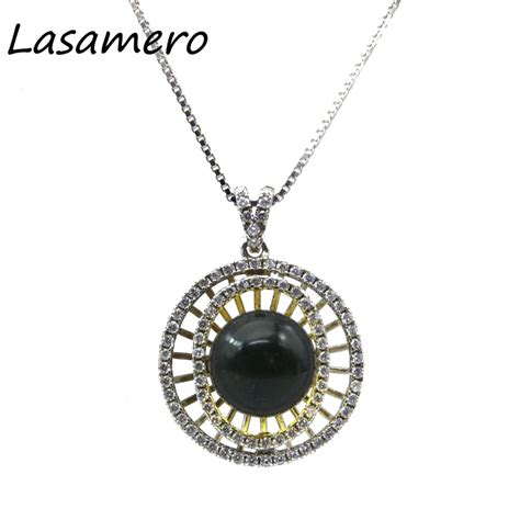 Aliexpress.com : Buy LASAMER 10.5mm Round Cut Amber Solid 925 Sterling Silver Jewelry Brand ...