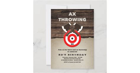 Ax Throwing Invitations | Zazzle