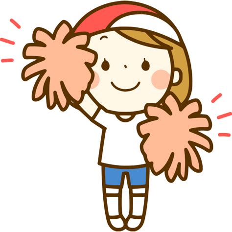 Cheerleader cartoon image | Free SVG