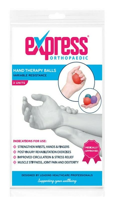 Hand Therapy Balls (Set of 3) - Rehabilitation - Orthotix UK - £12.95