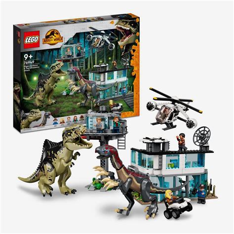 Simbadusa - Lego Jurassic World, Giganotosaurus & therizinosaurus attack