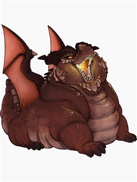 "Themberchaud Fat Dragon from DnD movie" Sticker for Sale by Feveerten | Redbubble