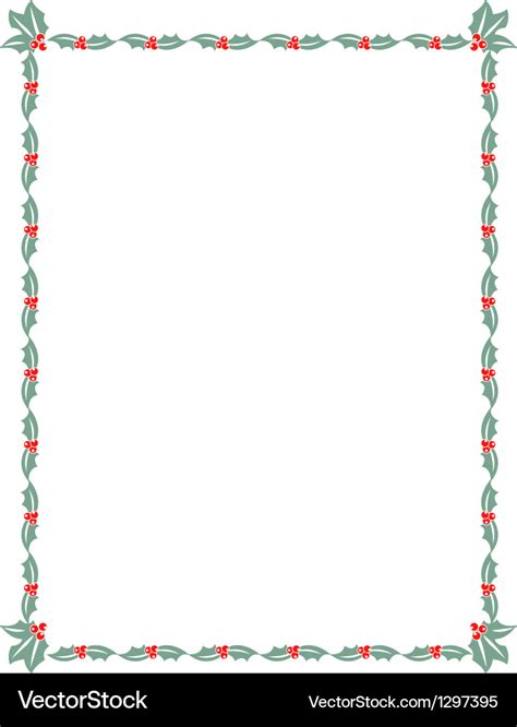 Holly border Royalty Free Vector Image - VectorStock