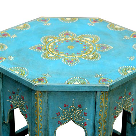Casa Moro Oriental Coffee Table Moroccan Side Table Saada Blue L Height ...