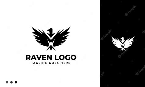 Premium Vector | Raven Logo Design Bird logo Design