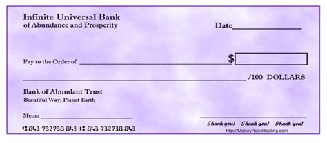 Law of abundance blank checks