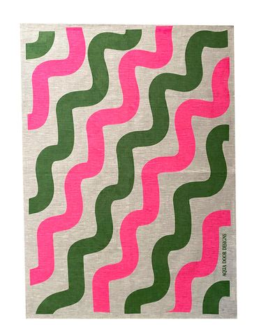 Tea towels – "neon pink and green" – Aqua door Designs