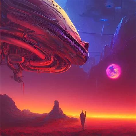 landscape, research base on alien world, cyberpunk, | Stable Diffusion ...