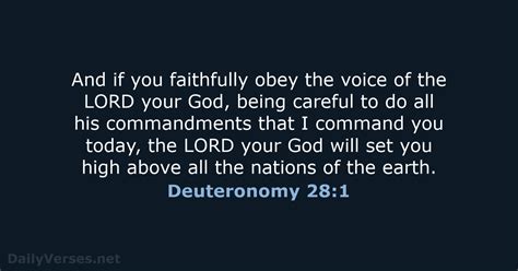 April 22, 2023 - Bible verse of the day (ESV) - Deuteronomy 28:1 ...