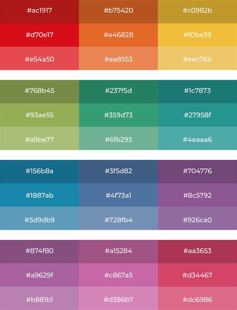 Color Palette Hex Codes - Google Color Palette Hex Rgb Hsl, All of these were generated ...