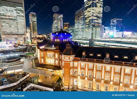 Beautiful Night View of Tokyo Station, Japan Editorial Stock Image - Image of angle, backdrop ...