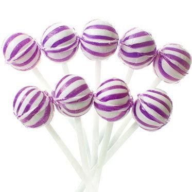 Purple Striped Petite Lollipops - 400ct | CandyStore.com