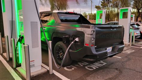 Chevy Silverado EV prototype seen fast charging at EA station [Gallery]