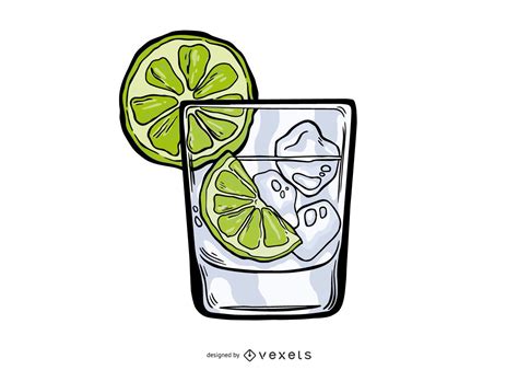 Gin Tonic Illustration Design Vector Download