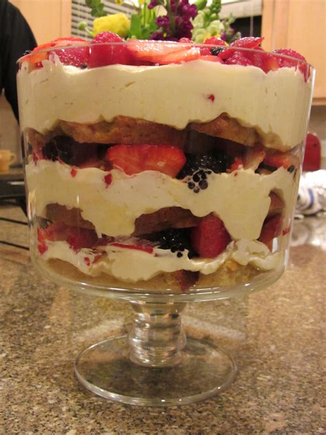 Berry trifle with fresh lemon curd and pound cake. Recipe by Bobby Flay ...