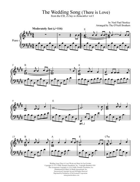 The Wedding Song | Wedding Sheet Music | Preview, Download, Play