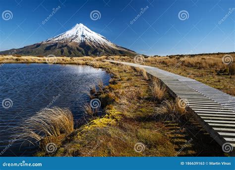 View of Mt. Taranaki Mt. Egmont, New Zealand Stock Image - Image of ...