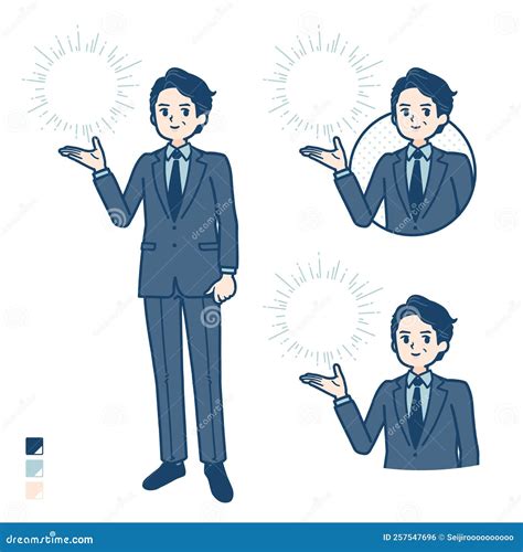 A Middle Age Businessman in a Suit with Manipulating Light Images Stock Vector - Illustration of ...