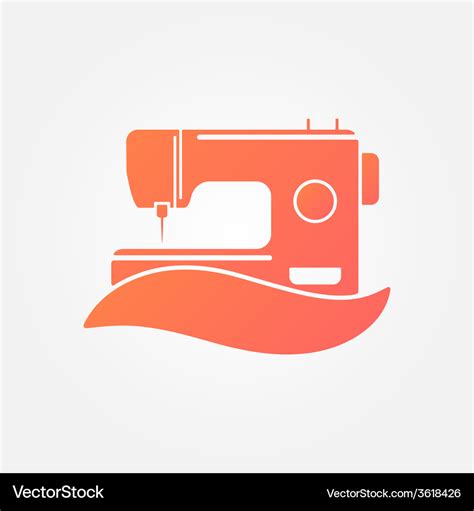 Sewing machine logo - symbol Royalty Free Vector Image